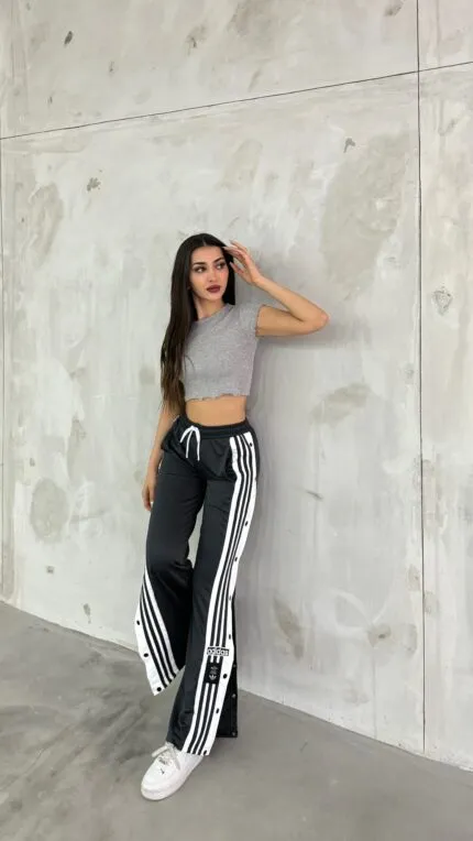 Füme Adidas Çıtçıtlı Eşofman