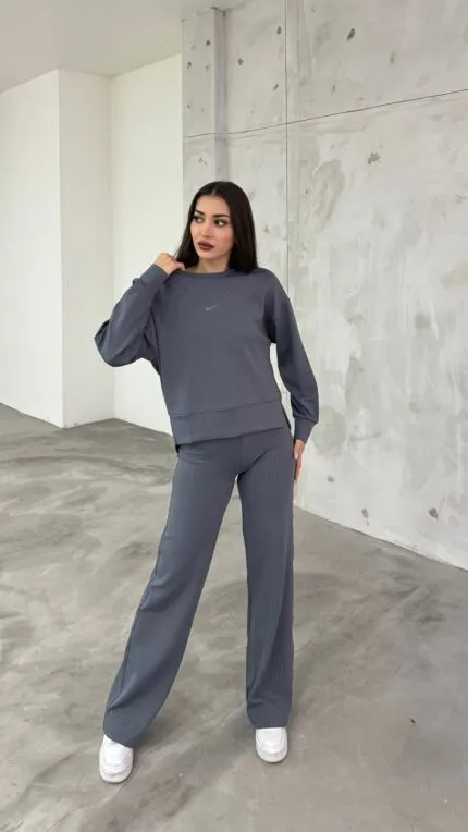 Smoked Wide Rib Palazzo Set