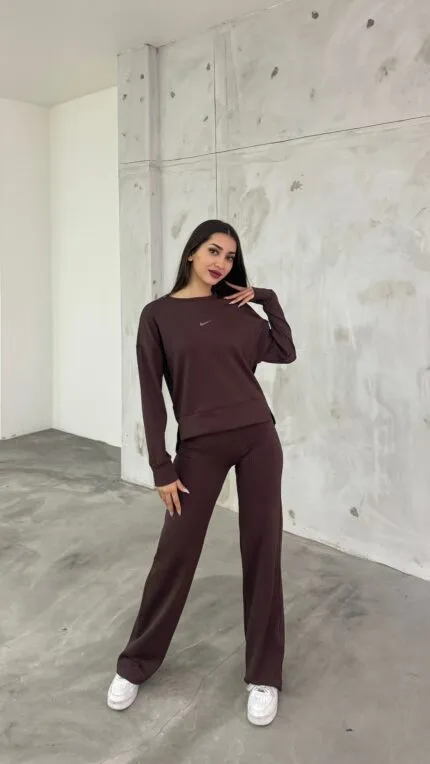 Brown Wide Wale Corduroy Palazzo Set