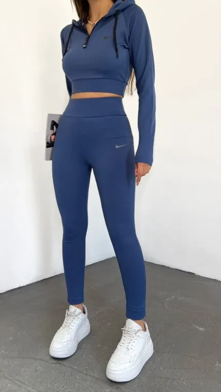 Indigo Corduroy Leggings Set