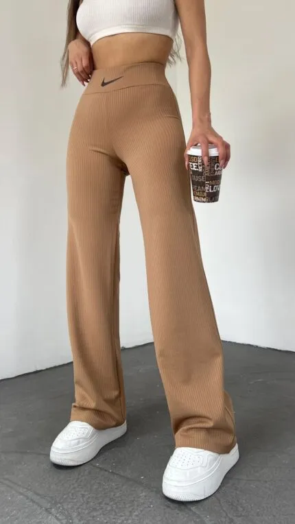 Milky Coffee Thick Corduroy Palazzo Trousers