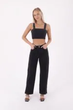 İspanyol Mom Fit Kot Pantolon 1706