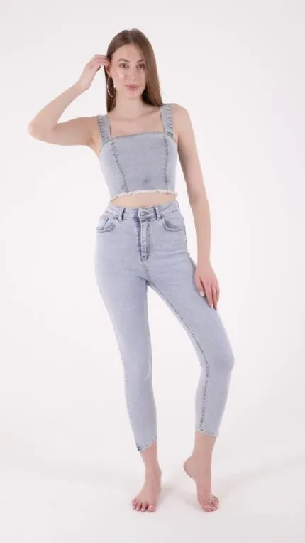 İspanyol Mom Fit Kot Pantolon 1706