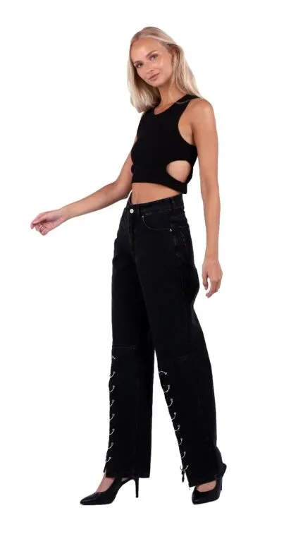 İspanyol Mom Fit Kot Pantolon 1706