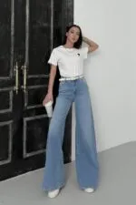 Geniş Paça Kot Pantolon 7082
