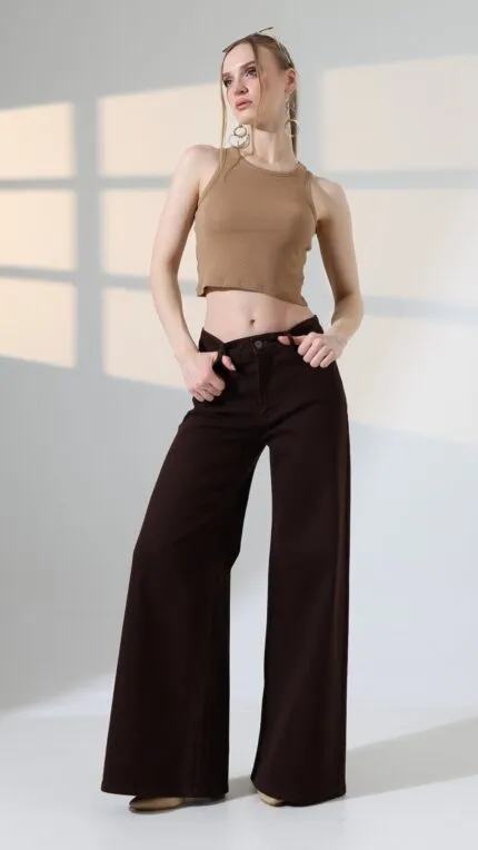 Geniş Paça Kot Pantolon 7082