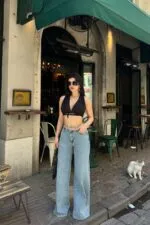 Geniş Paça Kot Pantolon 7082