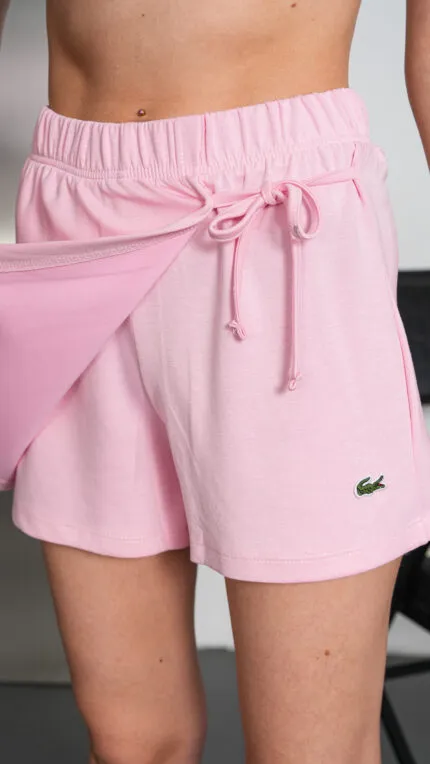 Pembe Lacoste Kapaklı Şort